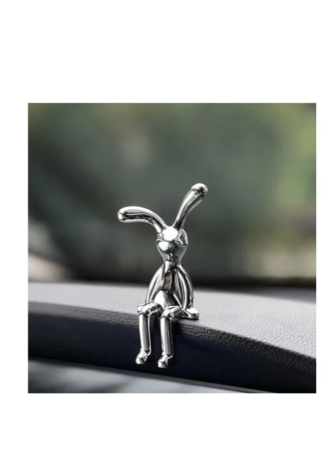 Set of 4 Rabbit Car Ornaments Light Luxury Ornaments Cute Car Interiors Car Decorations Creative Car Centre Console Jewelry - Image 3